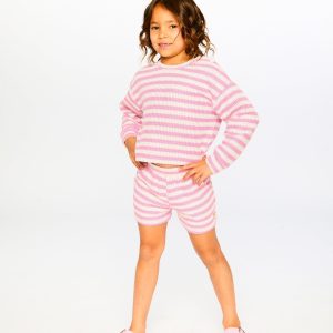 Alternative view of Striped Sweater Pink And White