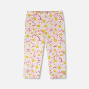 Jersey Capri Pink Printed Daisies - Image 13