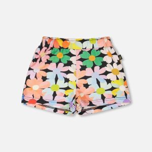 Jersey Shorts Black Printed Flowers - Image 11