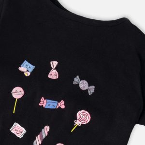 Organic Cotton Jersey T-Shirt Black - Image 4