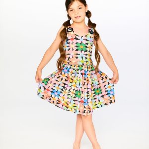 Dress Black Printed Flowers - Image 2