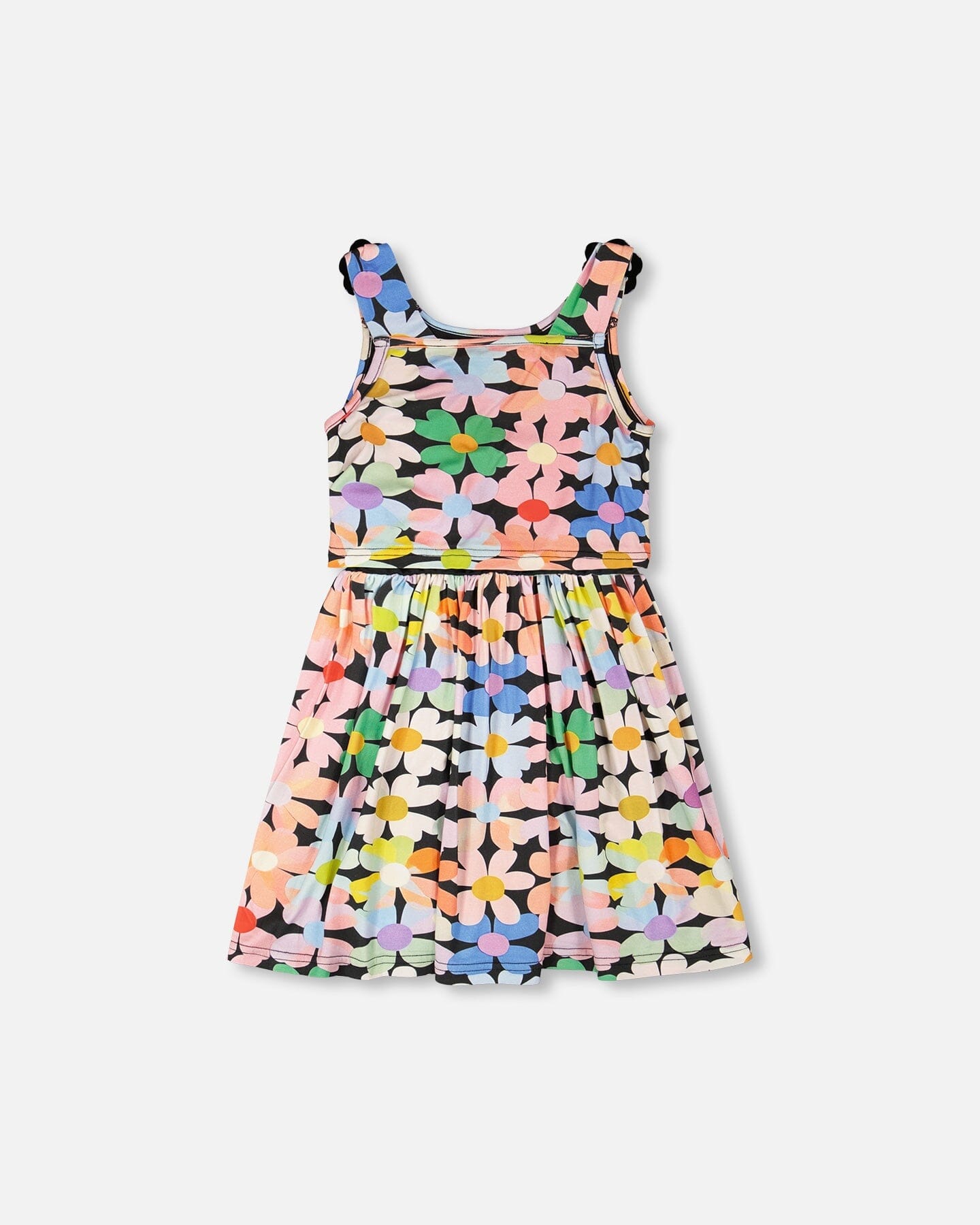 Dress Black Printed Flowers - Image 3