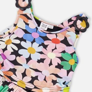 Dress Black Printed Flowers - Image 4