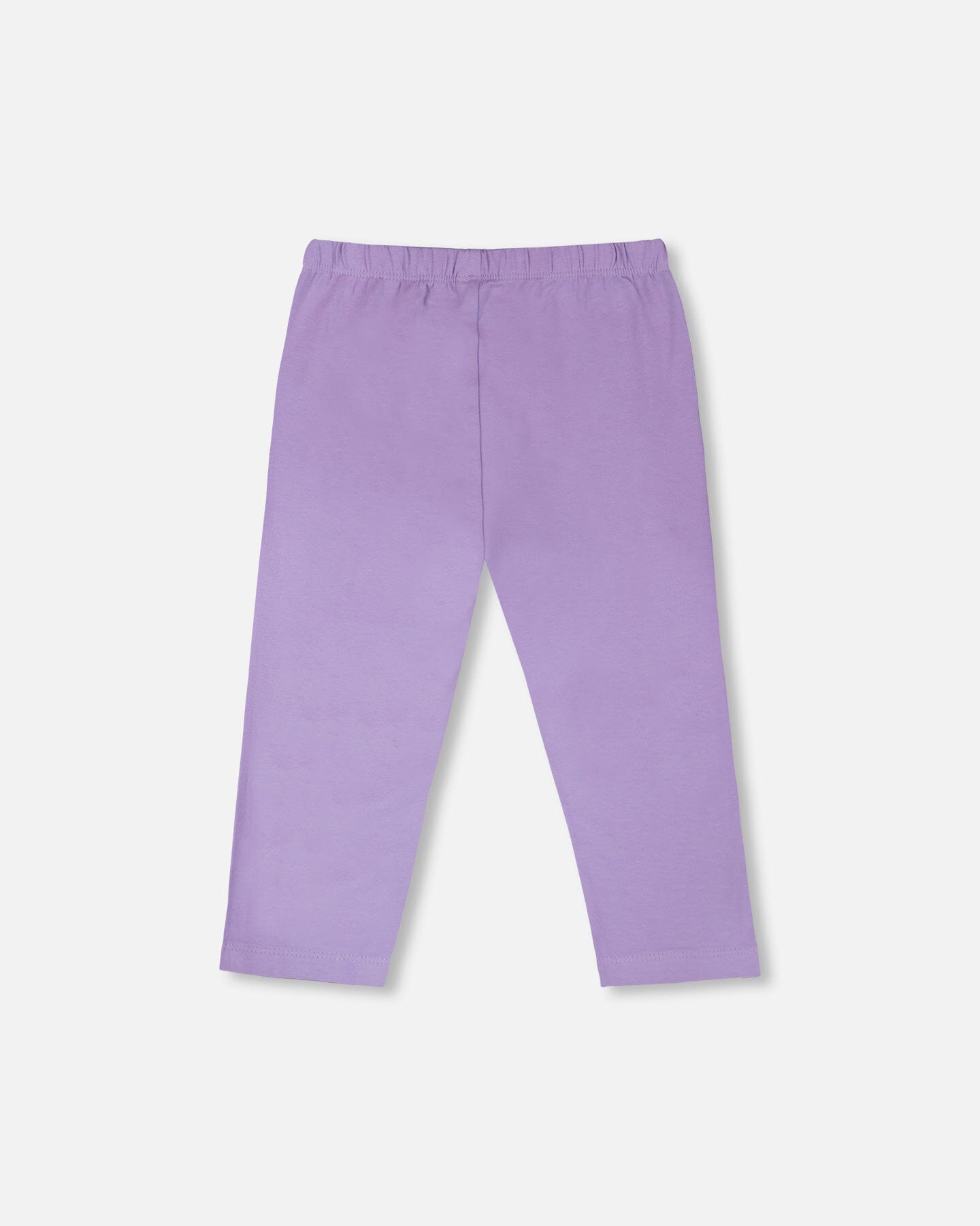 Organic Cotton Jersey Capri Mauve With Knee Screen Hearts Appliqués - Image 3
