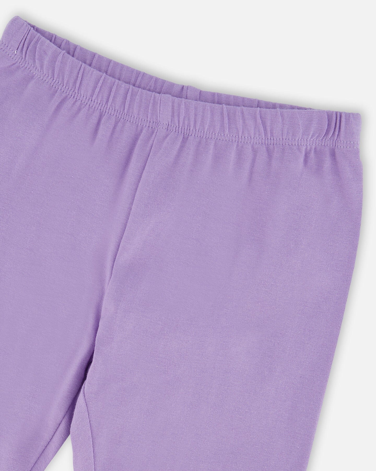 Organic Cotton Jersey Capri Mauve With Knee Screen Hearts Appliqués - Image 4