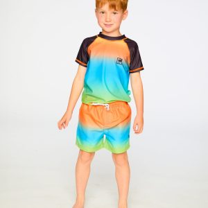 Alternative view of Boardshorts Orange Blue And Green Gradient