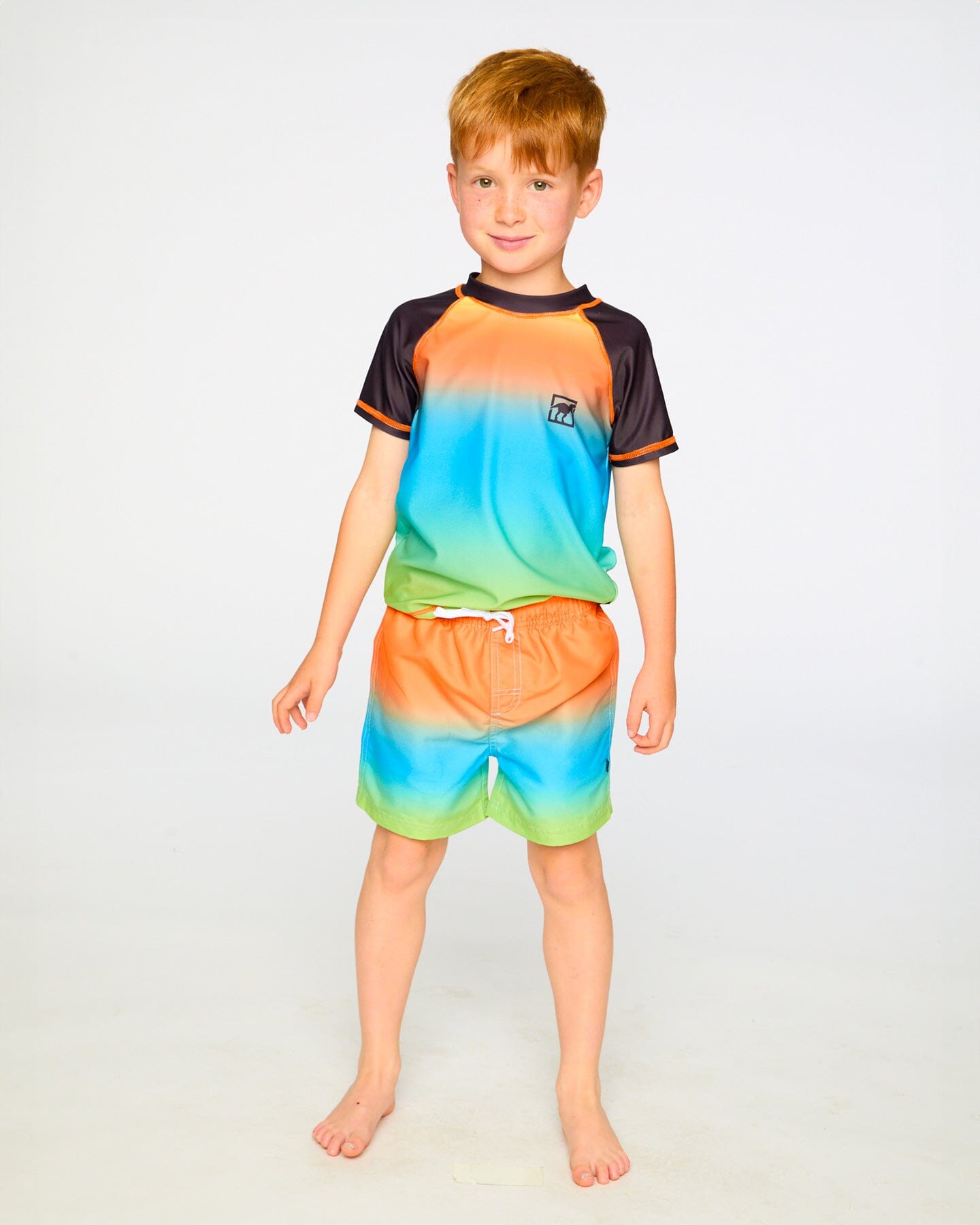 Boardshorts Orange Blue And Green Gradient - Image 2