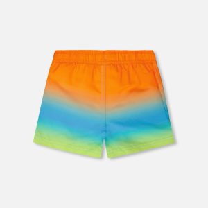 Boardshorts Orange Blue And Green Gradient - Image 3
