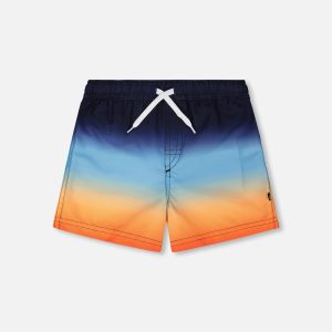 Swim Trunks Blue And Orange Gradient