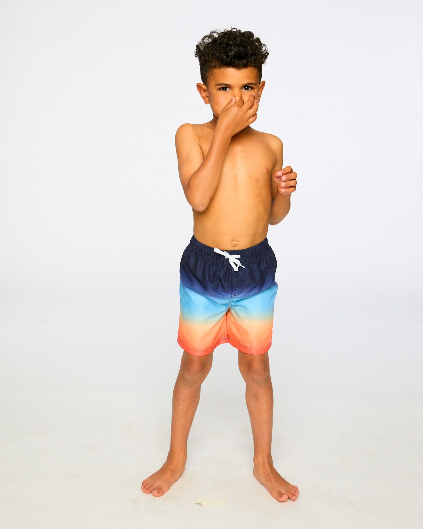 Swim Trunks Blue And Orange Gradient - Image 3