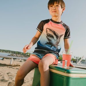 Alternative view of Swim Trunks Blue And Orange Gradient