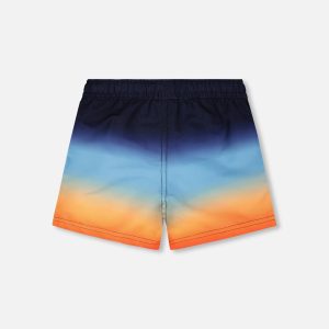 Swim Trunks Blue And Orange Gradient - Image 4