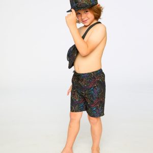 Swim Trunks Black Dinosaur Print - Image 3