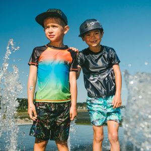 Alternative view of Swim Trunks Black Dinosaur Print