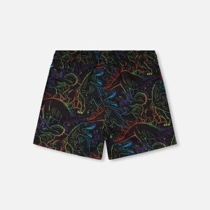 Swim Trunks Black Dinosaur Print - Image 4