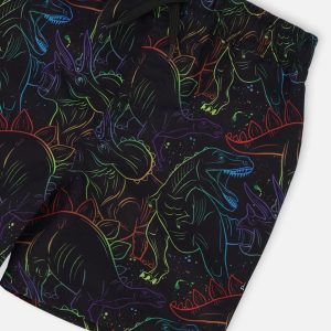 Swim Trunks Black Dinosaur Print - Image 5