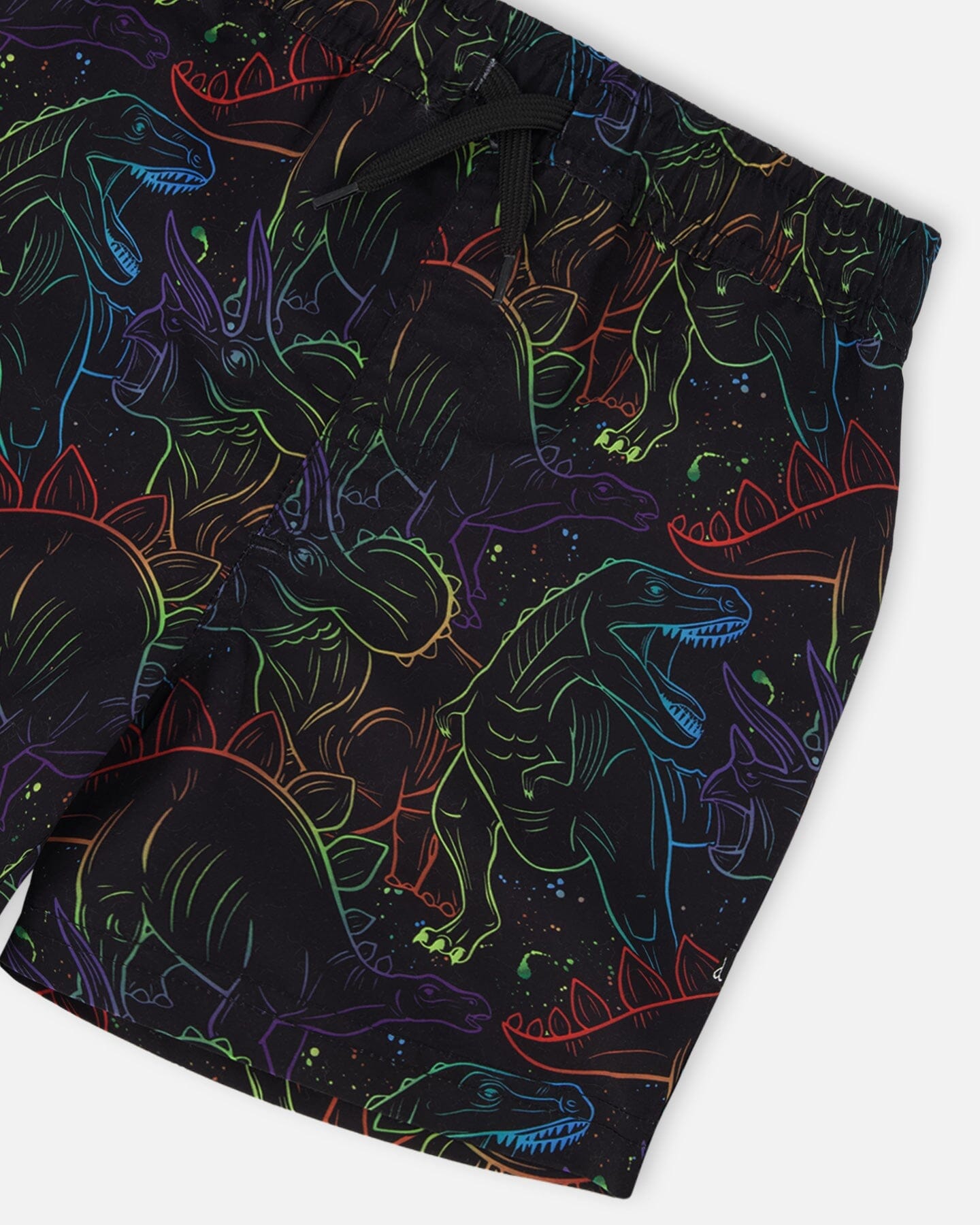Swim Trunks Black Dinosaur Print - Image 5