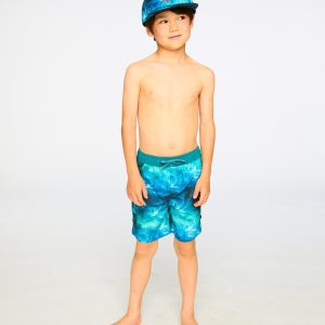Swim Trunks Blue Waves Print - Image 3