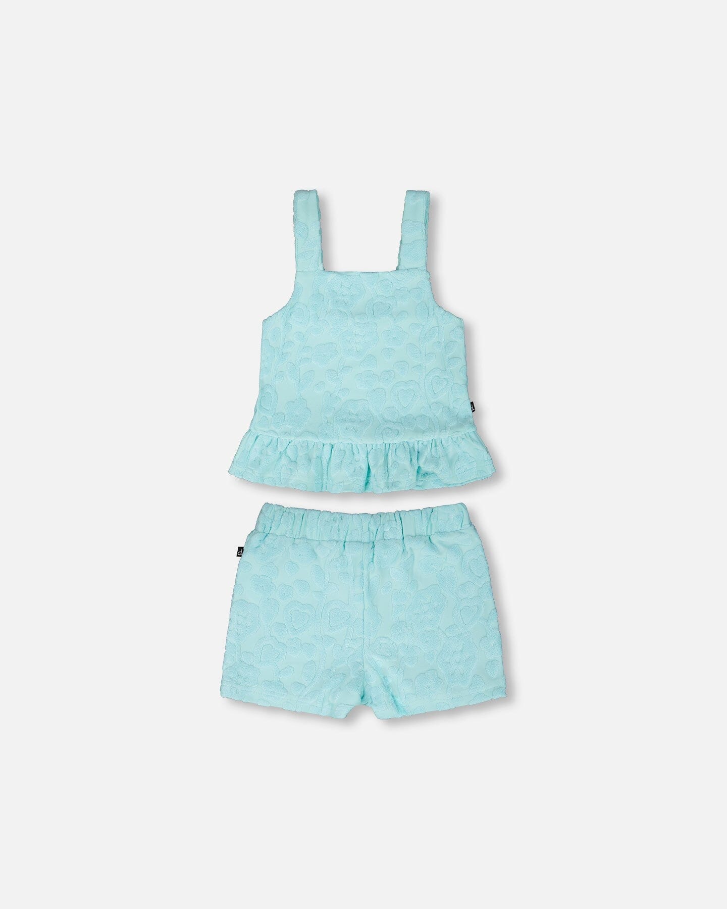 Terry Tank Top With Shorts Set Light Blue - Image 5