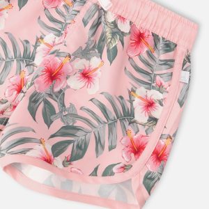 Swim Shorts Pink Hibiscus Print - Image 4