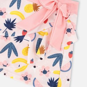 Beach Skirt Cover-Up Pink Printed Fruits - Image 5
