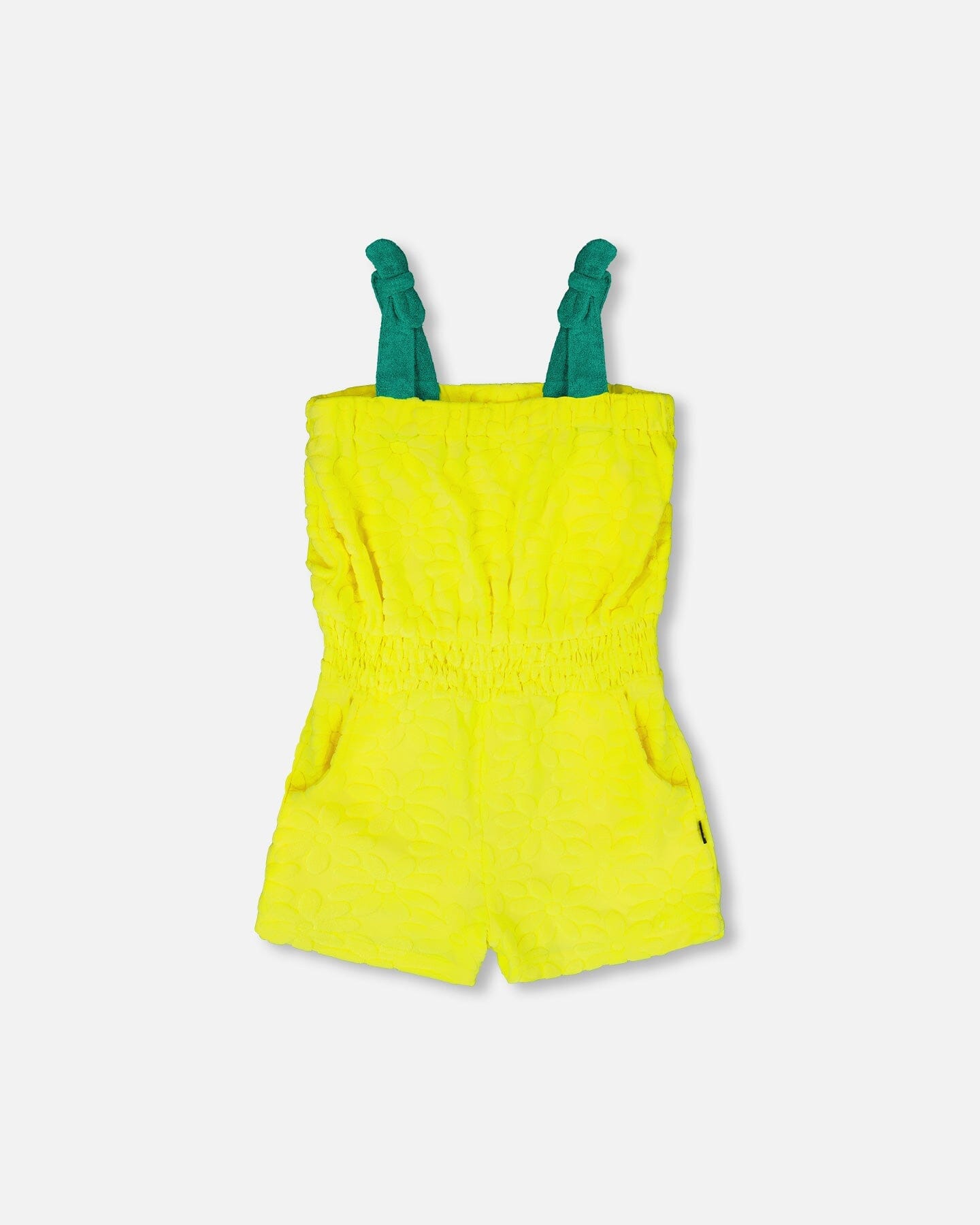 Terry Cloth Sleeveless Jumpsuit Yellow - Image 7