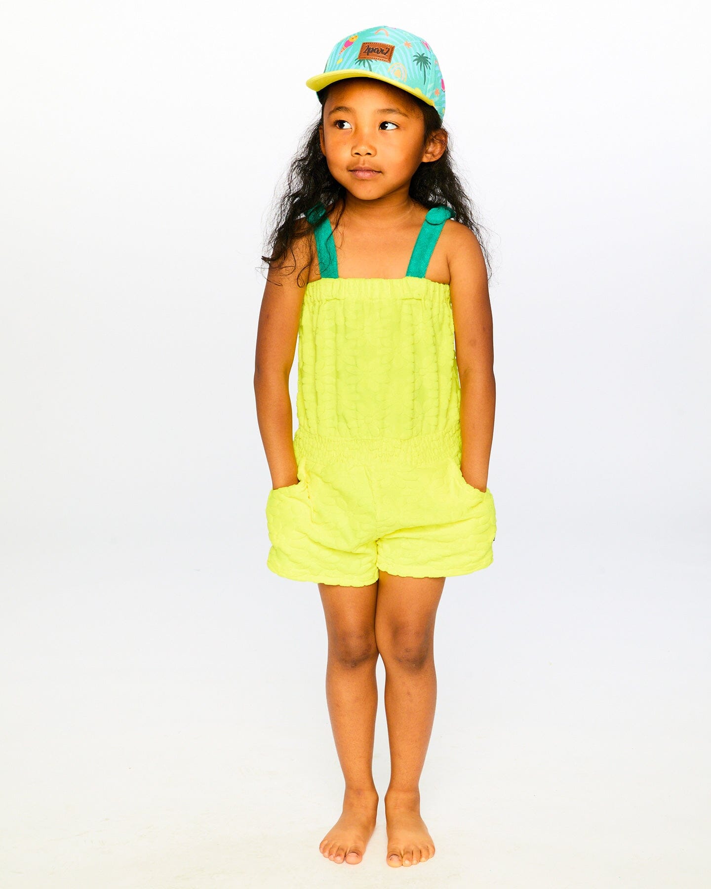 Terry Cloth Sleeveless Jumpsuit Yellow - Image 2