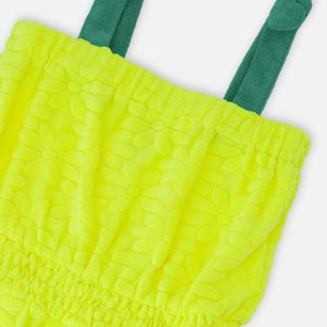 Terry Cloth Sleeveless Jumpsuit Yellow - Image 4