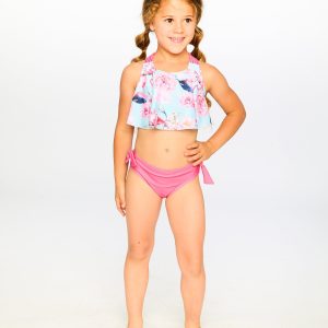 Two-Piece Swimsuit Blue Flamingo Print - Image 4