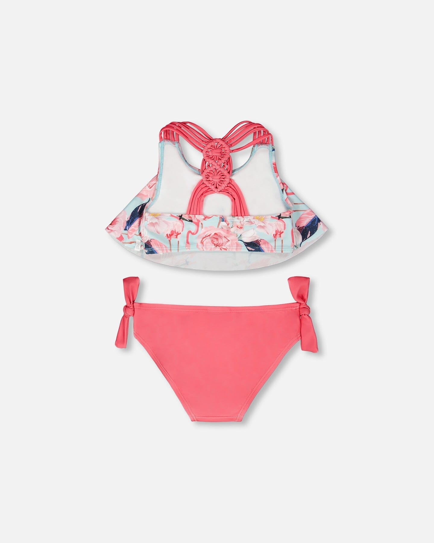 Two-Piece Swimsuit Blue Flamingo Print - Image 5