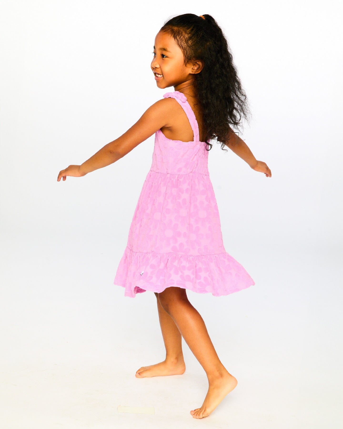 Beach Cover-Up Dress Pink - Image 3