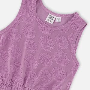 Terry Cloth Beach Dress Lilac - Image 4