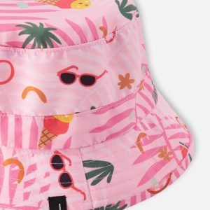 Beach Hat Pink Beach Print - Image 4