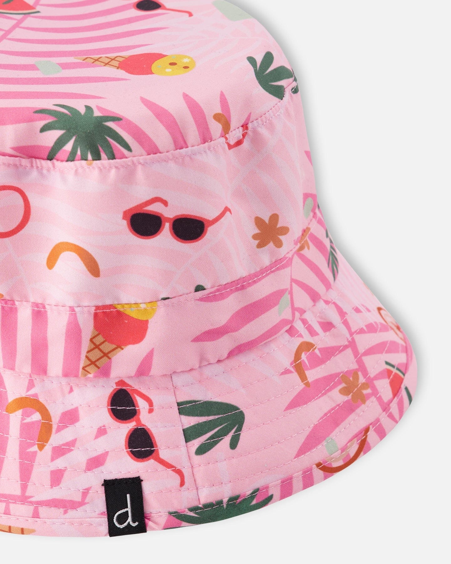 Beach Hat Pink Beach Print - Image 4