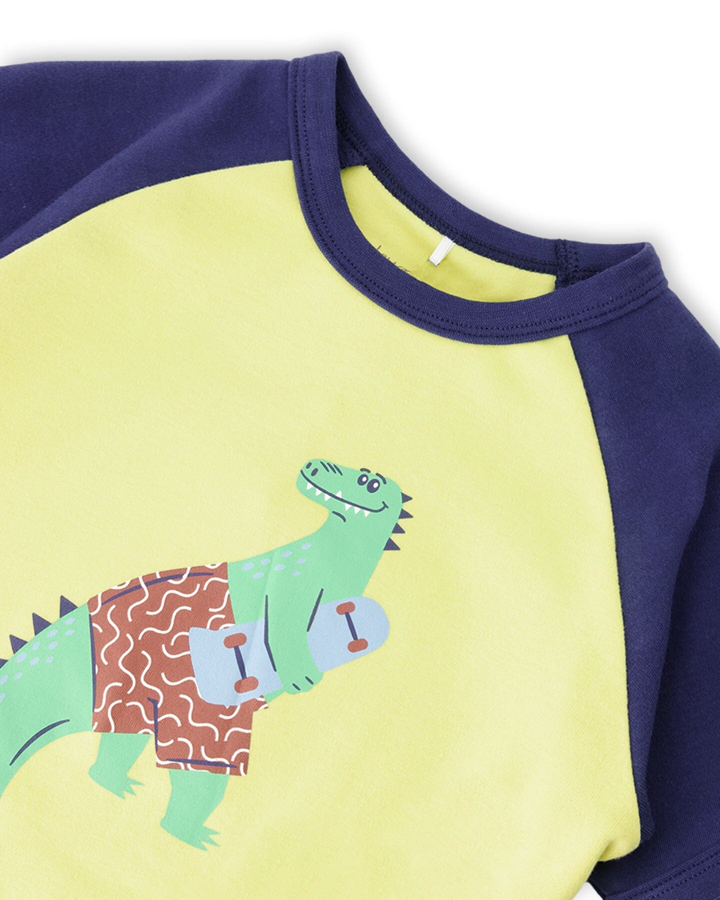Organic Cotton Two-Piece Pyjama Set Blue Dino Print - Image 4
