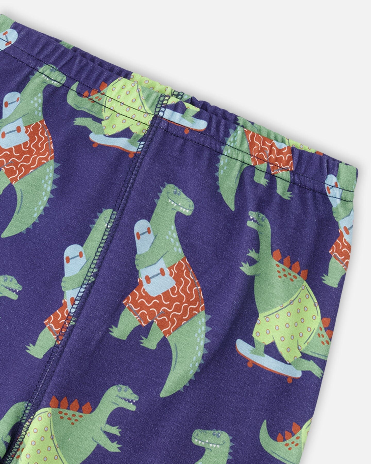 Organic Cotton Two-Piece Pyjama Set Blue Dino Print - Image 5