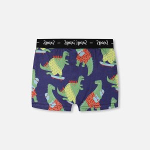 Organic Cotton Boxer Blue Dino Print - Image 2