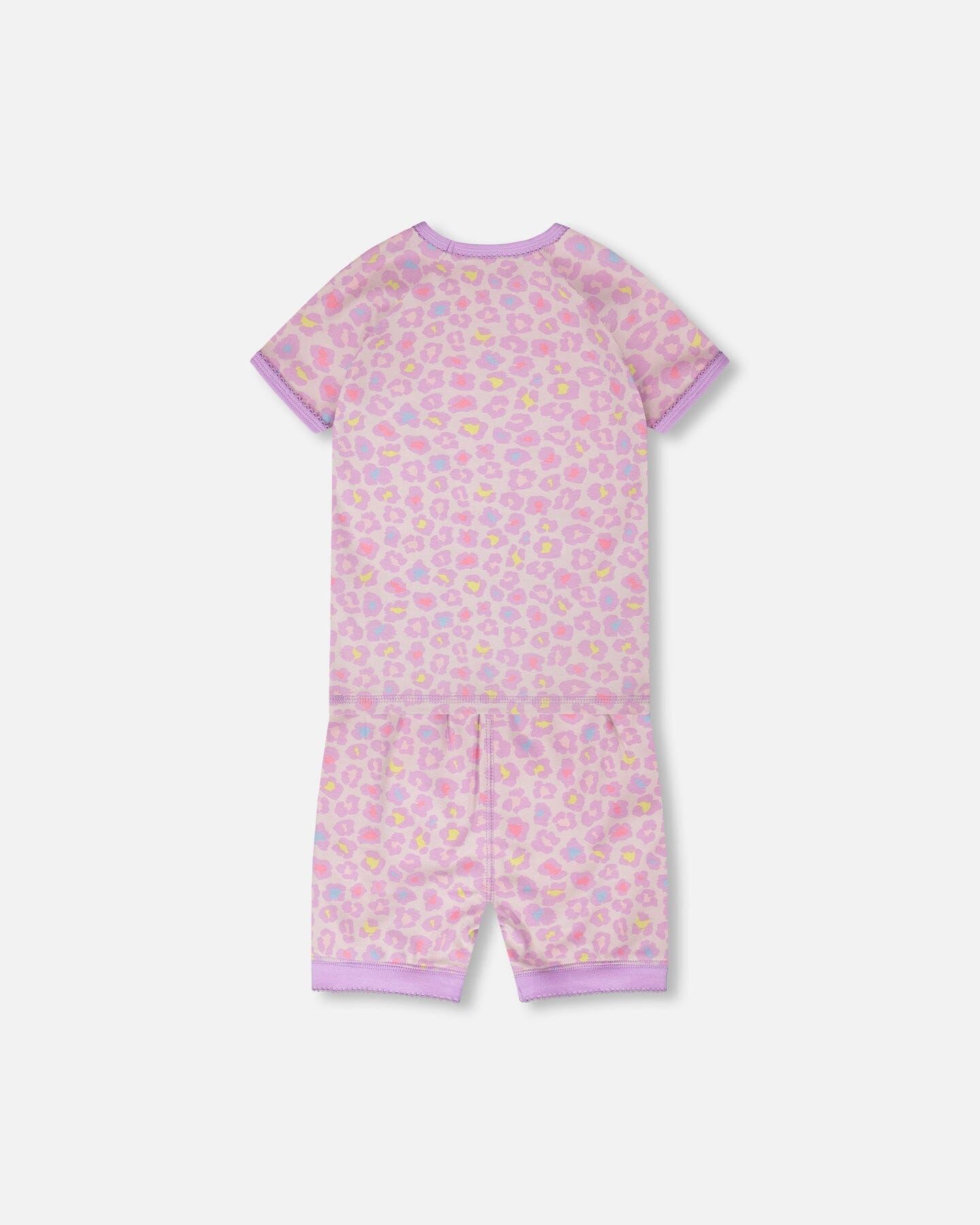 Organic Cotton Two-Piece Pyjama Set Purple Animal Print - Image 3