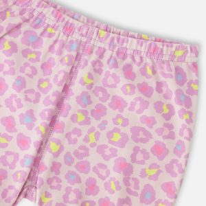 Organic Cotton Two-Piece Pyjama Set Purple Animal Print - Image 5