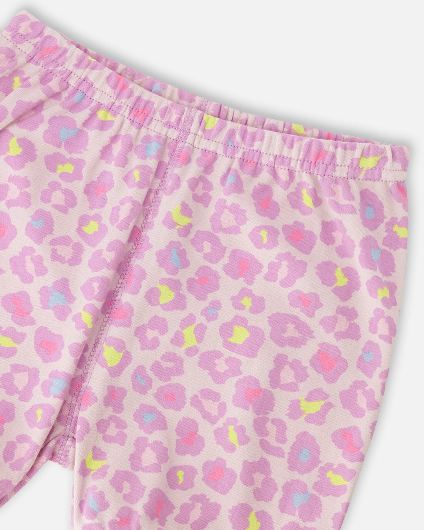 Organic Cotton Two-Piece Pyjama Set Purple Animal Print - Image 5