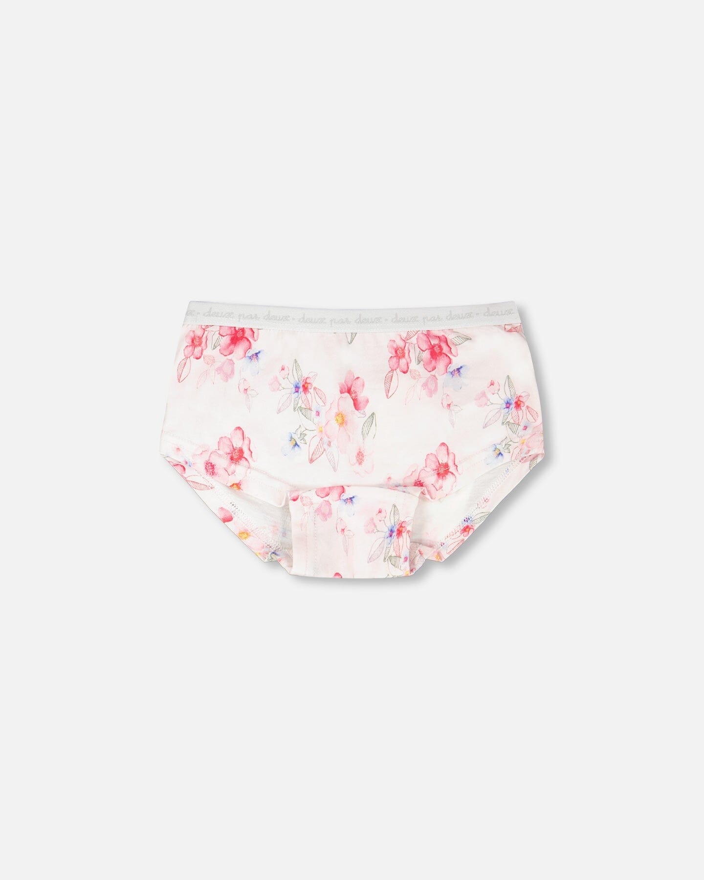 Organic Cotton Boyshort Panty Pink Printed Flowers - Image 5