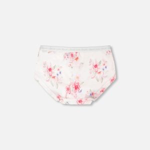 Organic Cotton Boyshort Panty Pink Printed Flowers - Image 2