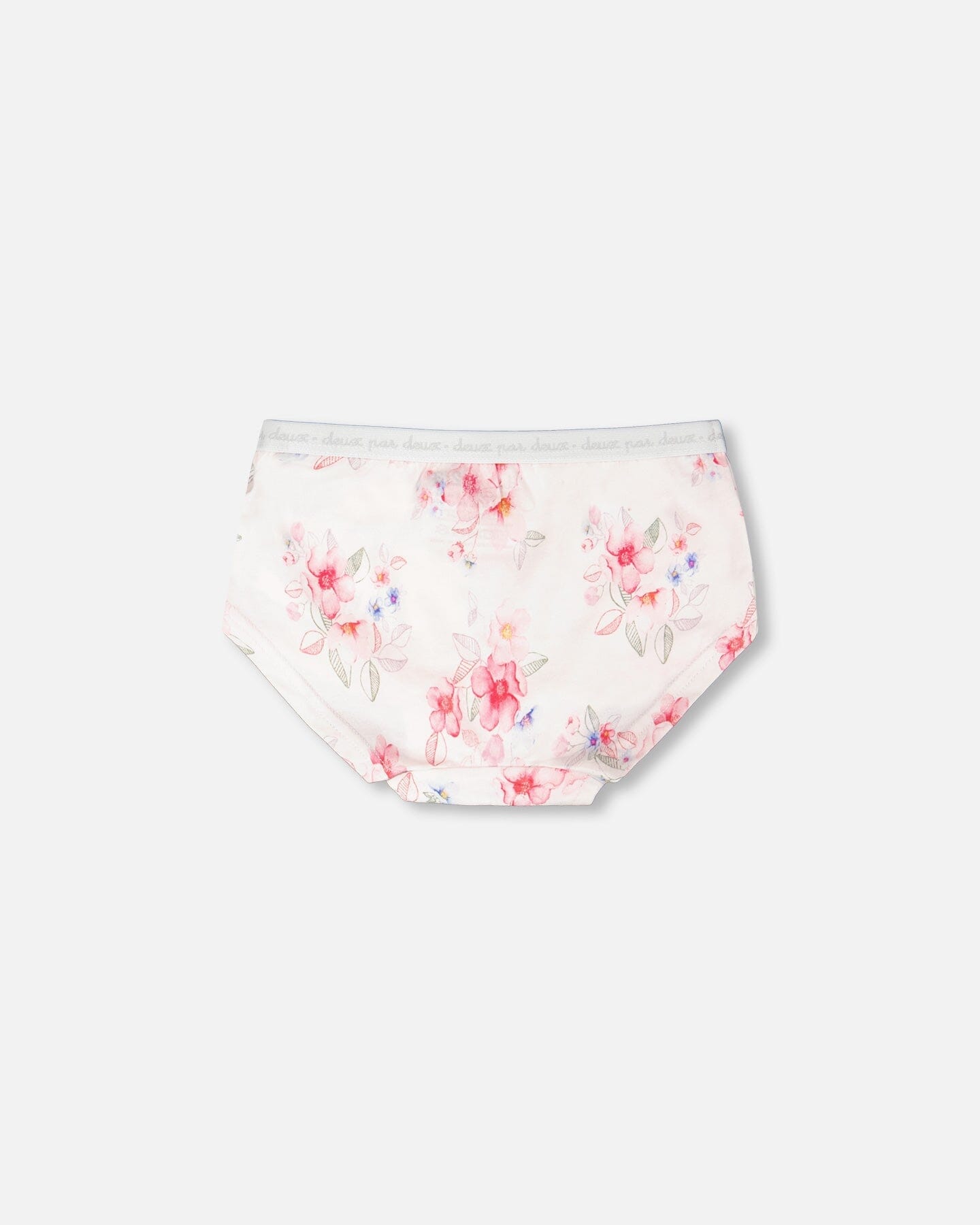 Organic Cotton Boyshort Panty Pink Printed Flowers - Image 2
