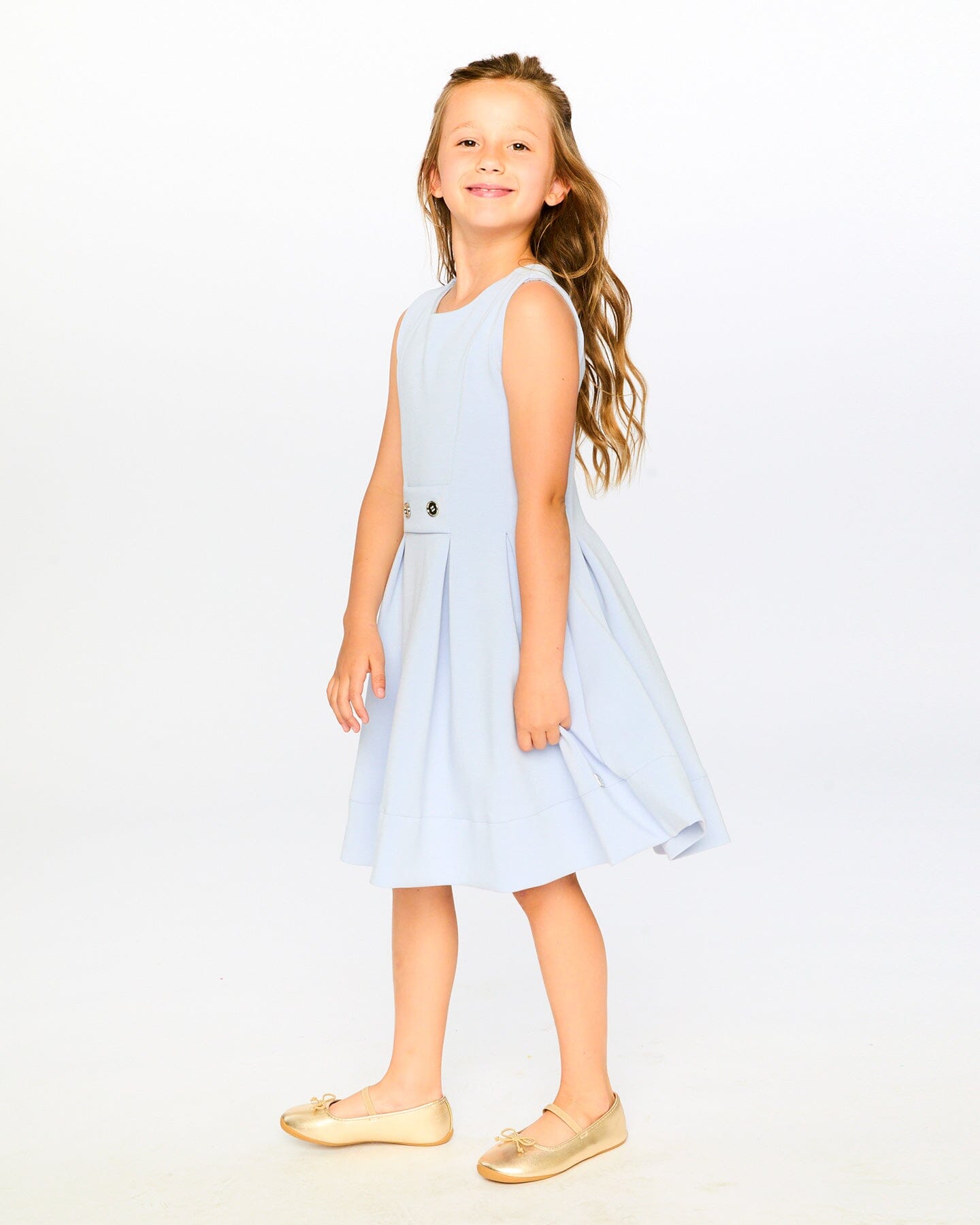 Sleeveless Neoprene Dress Lavender - Image 2