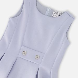 Sleeveless Neoprene Dress Lavender - Image 4