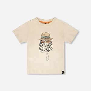 Organic Cotton Short Sleeve T-Shirt Off White - Image 11