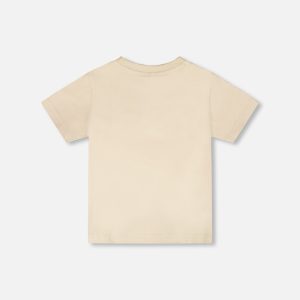 Organic Cotton Short Sleeve T-Shirt Off White - Image 3