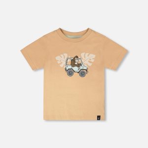 Organic Cotton Short Sleeve T-Shirt Beige - Image 10