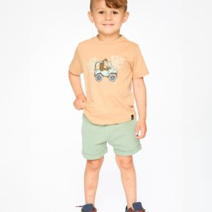 Organic Cotton Short Sleeve T-Shirt Beige - Image 2