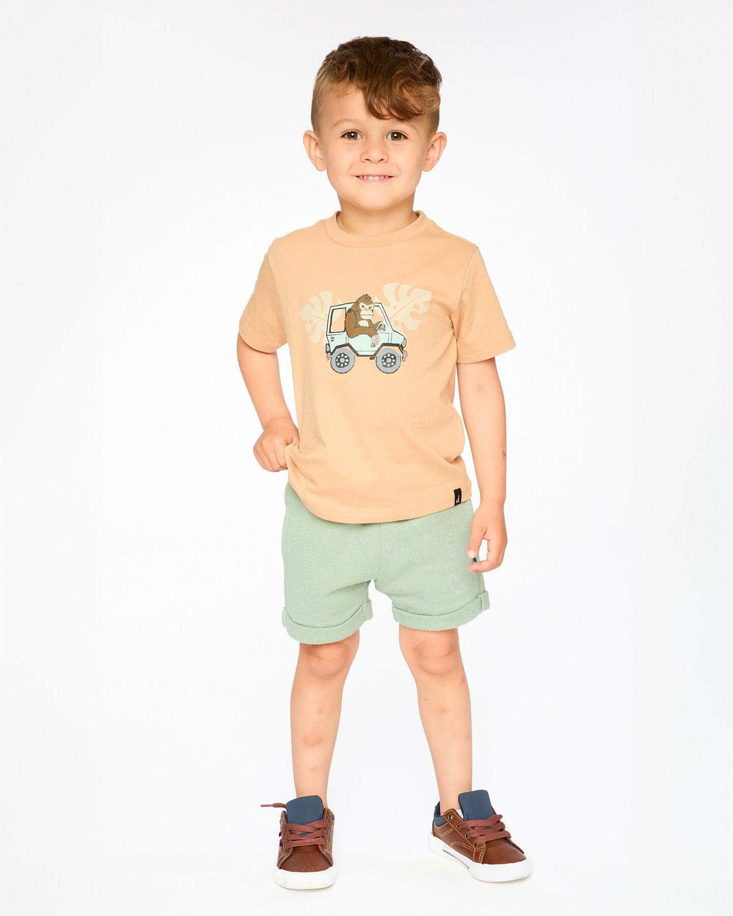 Organic Cotton Short Sleeve T-Shirt Beige - Image 2